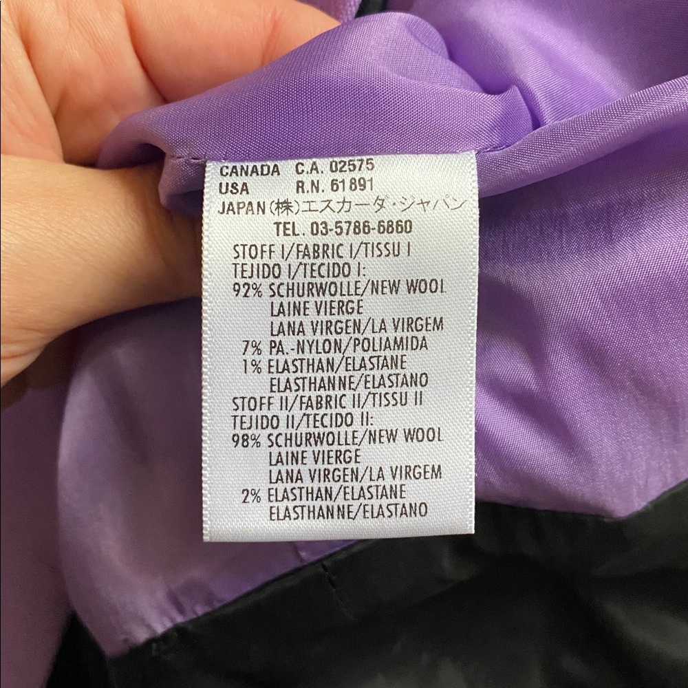 Escada Wool Lilac Purple and Black Sheath Dress - Picture 14 of 17